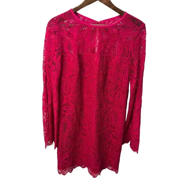 Trina Turk | Dresses | Trina Turk Nery Monarch Pink Lace Overlay Bell Sleeve Dress Size 6 Nwt | Poshmark Trina Turk | Dresses | Trina Turk Nery Monarch Pink Lace Overlay Bell Sleeve Dress Size 6 Nwt | Poshmark